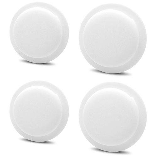 (4-Pack) Silicone Stick-On Sleeve Case / Adhesive Mount Holder for Apple AirTag - White