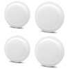 (4-Pack) Silicone Stick-On Sleeve Case / Adhesive Mount Holder for Apple AirTag - White