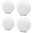 (4-Pack) Silicone Stick-On Sleeve Case / Adhesive Mount Holder for Apple AirTag - White