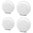 (4-Pack) Silicone Stick-On Sleeve Case / Adhesive Mount Holder for Apple AirTag - White