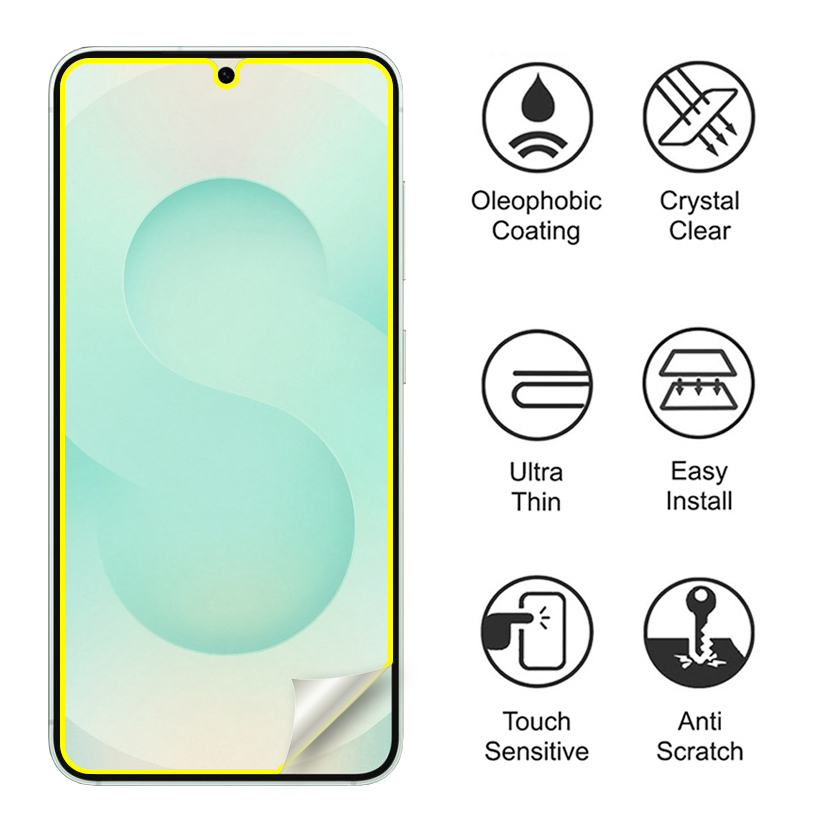 (2-Pack) Hydrogel TPU Film Screen Protector for Samsung Galaxy S25