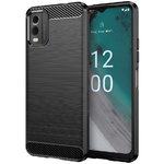 Flexi Slim Carbon Fibre Case for Nokia C32 - Brushed Black