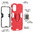Slim Armour Tough Shockproof Case / Ring Holder Stand for Oppo A18 / A38 4G - Red