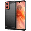 Flexi Slim Carbon Fibre Case for Motorola Moto G04 / G24 / E14 - Brushed Black