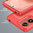 Flexi Slim Carbon Fibre Case for Motorola Moto G04 / G24 / E14 - Brushed Red