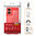 Flexi Slim Carbon Fibre Case for Motorola Moto G04 / G24 - Brushed Red