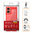 Flexi Slim Carbon Fibre Case for Motorola Moto G04 / G24 / E14 - Brushed Red
