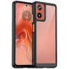 Hybrid Acrylic Tough Shockproof Case for Motorola Moto G04 / G24 / E14 - Black (Frame)