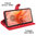 Leather Wallet Case & Card Holder Pouch for Motorola Moto G04 / G24 / E14 - Red