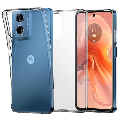 Flexi Slim Gel Case for Motorola Moto G04 / G24 / E14 - Clear (Gloss Grip)