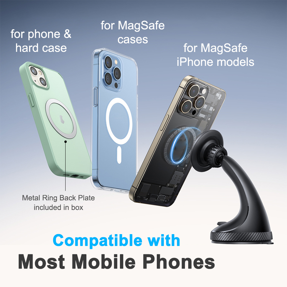 Joyroom (MagSafe) Ring Suction Cup Car Mount Holder