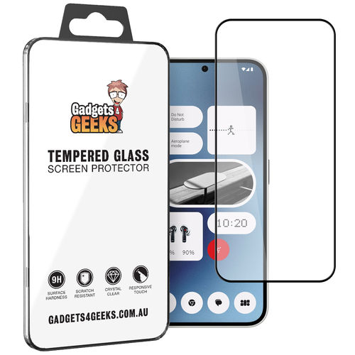 Full Coverage Tempered Glass Screen Protector for Nothing Phone (2a) / (2a) Plus - Black