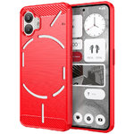 Flexi Slim Carbon Fibre Case for Nothing Phone (2) - Brushed Red