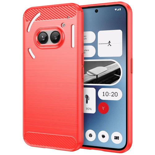 Flexi Slim Carbon Fibre Case for Nothing Phone (2a) / (2a) Plus - Brushed Red