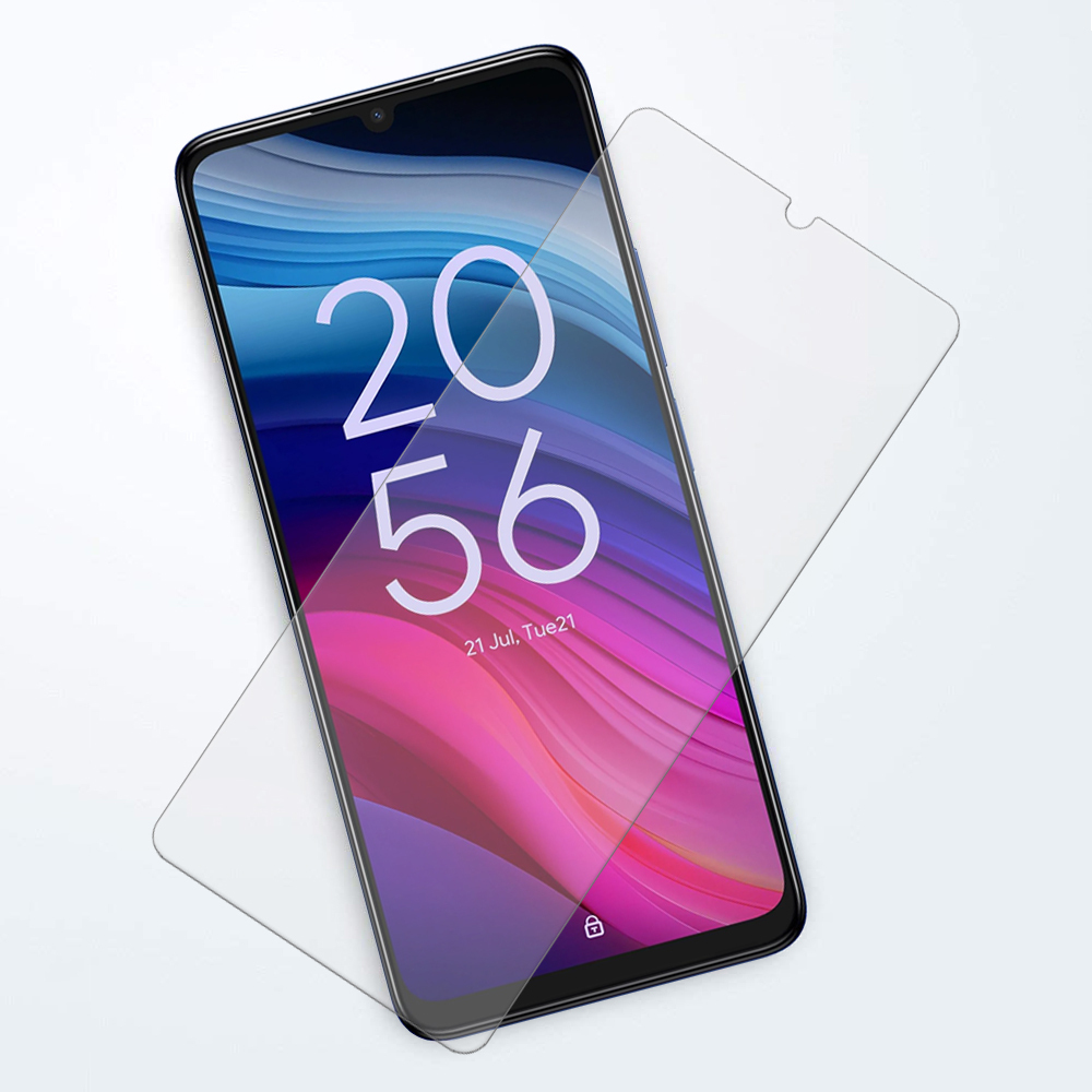 Geldbörsen-Hülle Mit Gehärteter Glasfolie Für TCL 505 – Flip Cover, Magnetisch, Inkl. Schutzglas