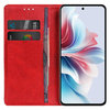 Leather Wallet Case & Card Holder Pouch for Oppo Reno11 F - Red