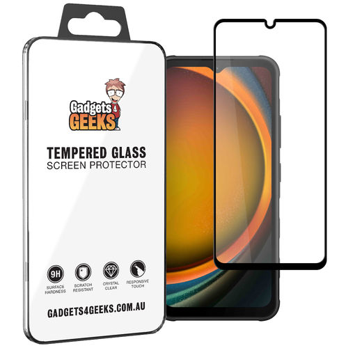 Full Coverage Tempered Glass Screen Protector for Samsung Galaxy XCover7 - Black