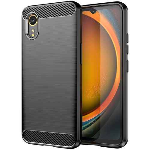 Flexi Slim Carbon Fibre Case for Samsung Galaxy XCover7 - Brushed Black