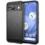 Flexi Slim Carbon Fibre Case for Google Pixel 8a - Brushed Black