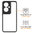 Hybrid Fusion Shockproof Hard Case for Oppo Reno11 F - Clear (Black Frame)