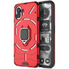 Slim Armour Tough Shockproof Case / Ring Holder Stand for Nothing Phone (2) - Red