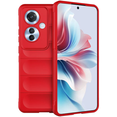 Flexi Grip Defender Shockproof Case for Oppo Reno11 F - Red (Matte)