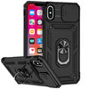 Heavy Duty Shockproof Case / Sliding Camera Cover for Apple iPhone X / Xs - Black