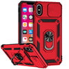 Heavy Duty Shockproof Case / Sliding Camera Cover for Apple iPhone X / Xs - Red