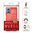 Flexi Slim Carbon Fibre Case for Motorola Moto G34 - Brushed Red