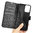 Leather Wallet Case & Card Holder Pouch for Motorola Moto G34 - Black