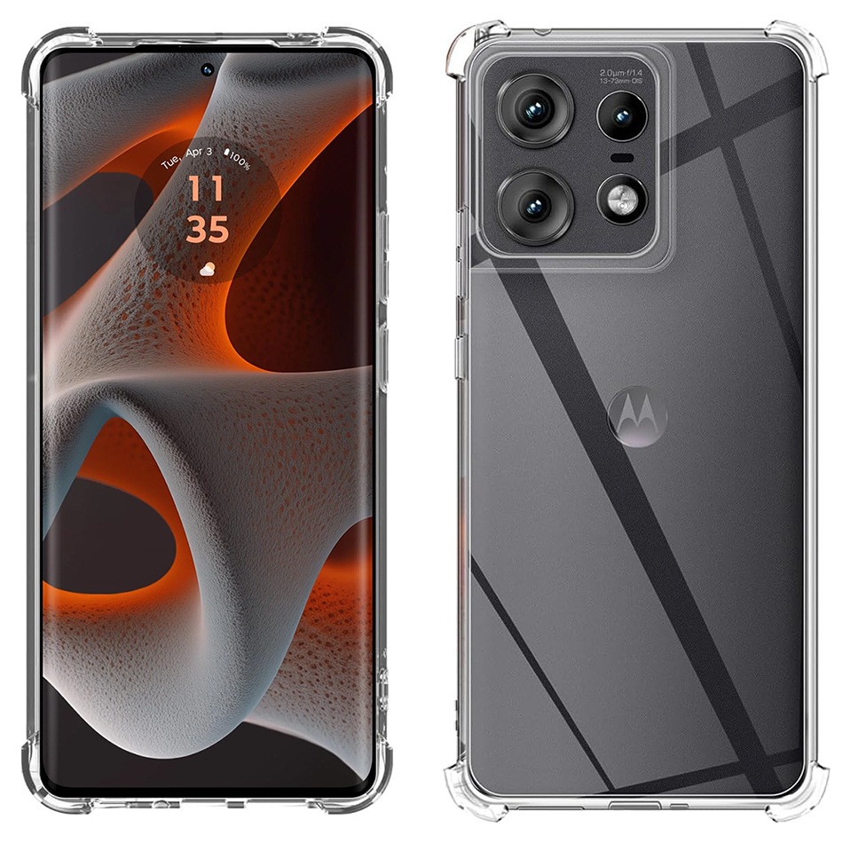Flexi Gel Shockproof Case for Motorola Edge 50 / 50 Pro - Clear (Gloss Grip)