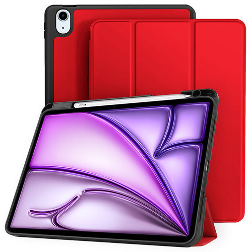 Trifold (Sleep/Wake) Smart Case & Stand for Apple iPad Air 13-inch (M3 / M2) - Red