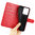 Leather Wallet Case & Card Holder Pouch for Motorola Edge 50 / 50 Pro - Red