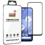 Full Coverage Tempered Glass Screen Protector for Google Pixel 8a - Black