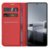 Leather Wallet Case & Card Holder Pouch for Asus Zenfone 11 Ultra - Red