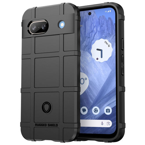 Anti-Shock Grid Texture Tough Shockproof Case for Google Pixel 8a - Black