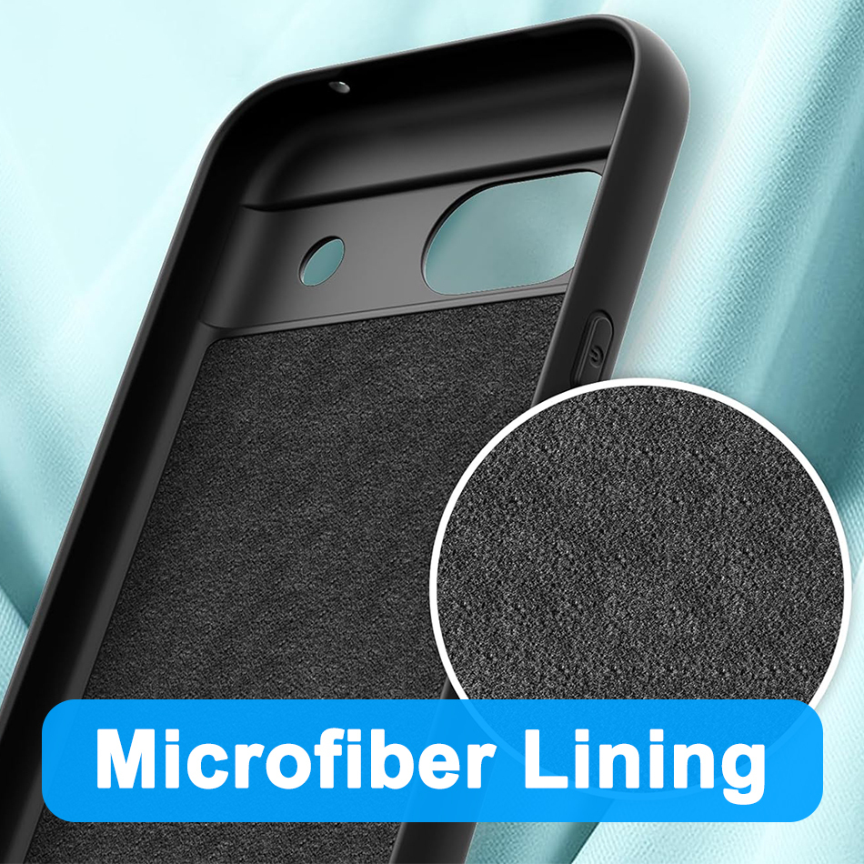 Flexi Stealth Liquid Silicone Case for Google Pixel 8a - Black (Matte)