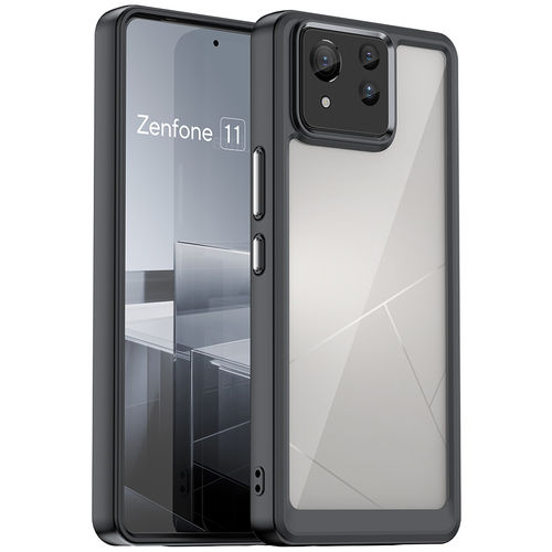 Hybrid Acrylic Tough Shockproof Case for Asus Zenfone 11 Ultra - Black (Frame)