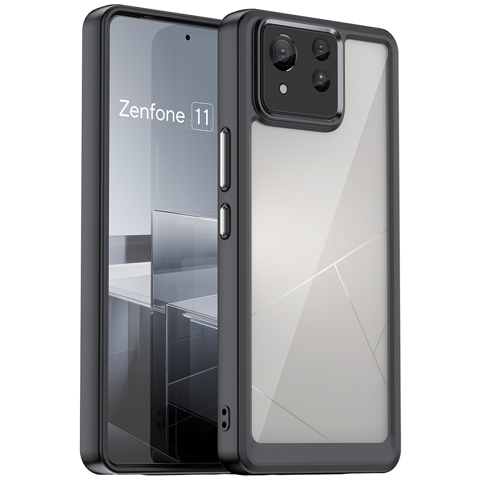 Hybrid Acrylic Tough Shockproof Case for Asus Zenfone 11 Ultra - Black (Frame)