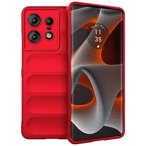 Flexi Grip Defender Shockproof Case for Motorola Edge 50 Pro - Red (Matte)
