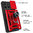 Heavy Duty Shockproof Case / Slide Camera Cover for Motorola Edge 50 Pro - Red