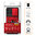 Heavy Duty Shockproof Case / Slide Camera Cover for Motorola Edge 50 Pro - Red