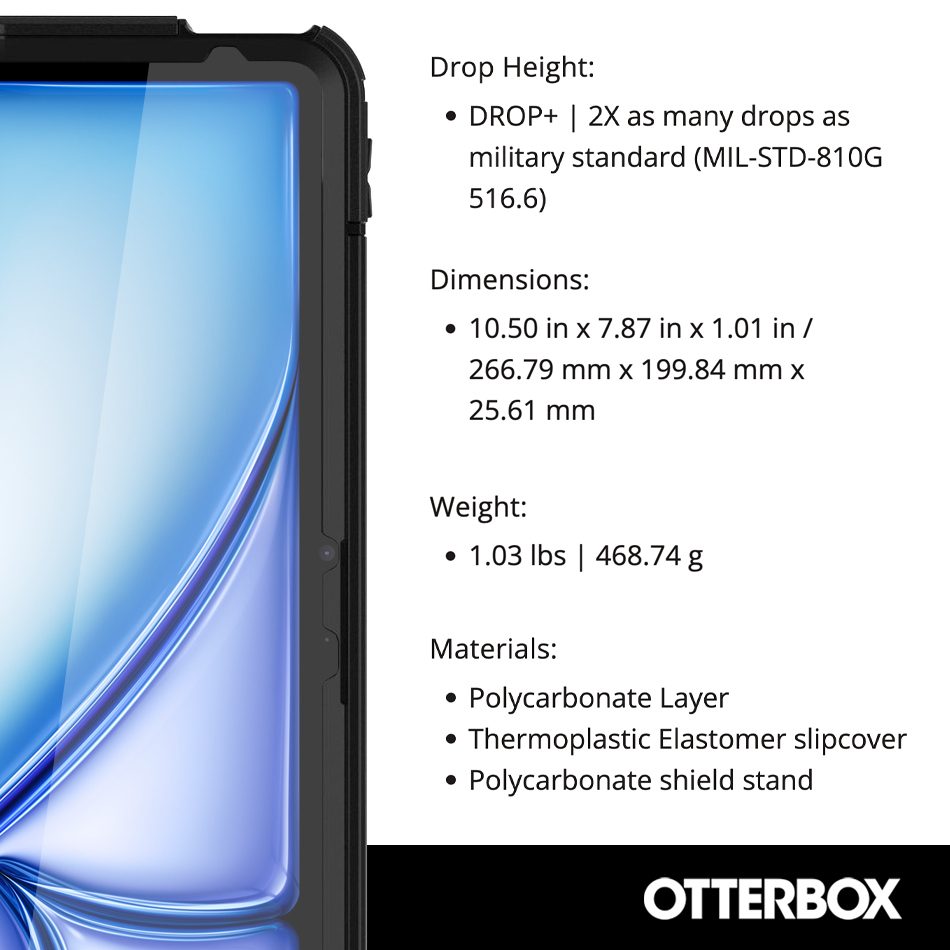 OtterBox Defender Shockproof Case for Apple iPad Air 11-inch (M3 / M2)
