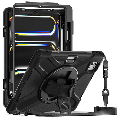 360 Hand Holder / Shoulder Strap / Shockproof Case for Apple iPad Pro 11-inch (M4) 2024