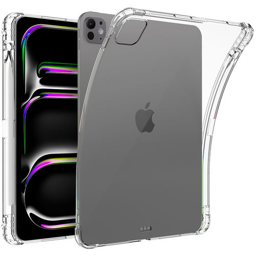 Flexi Gel Shockproof Case for Apple iPad Pro 13-inch (M4) 2024 - Clear (Gloss Grip)