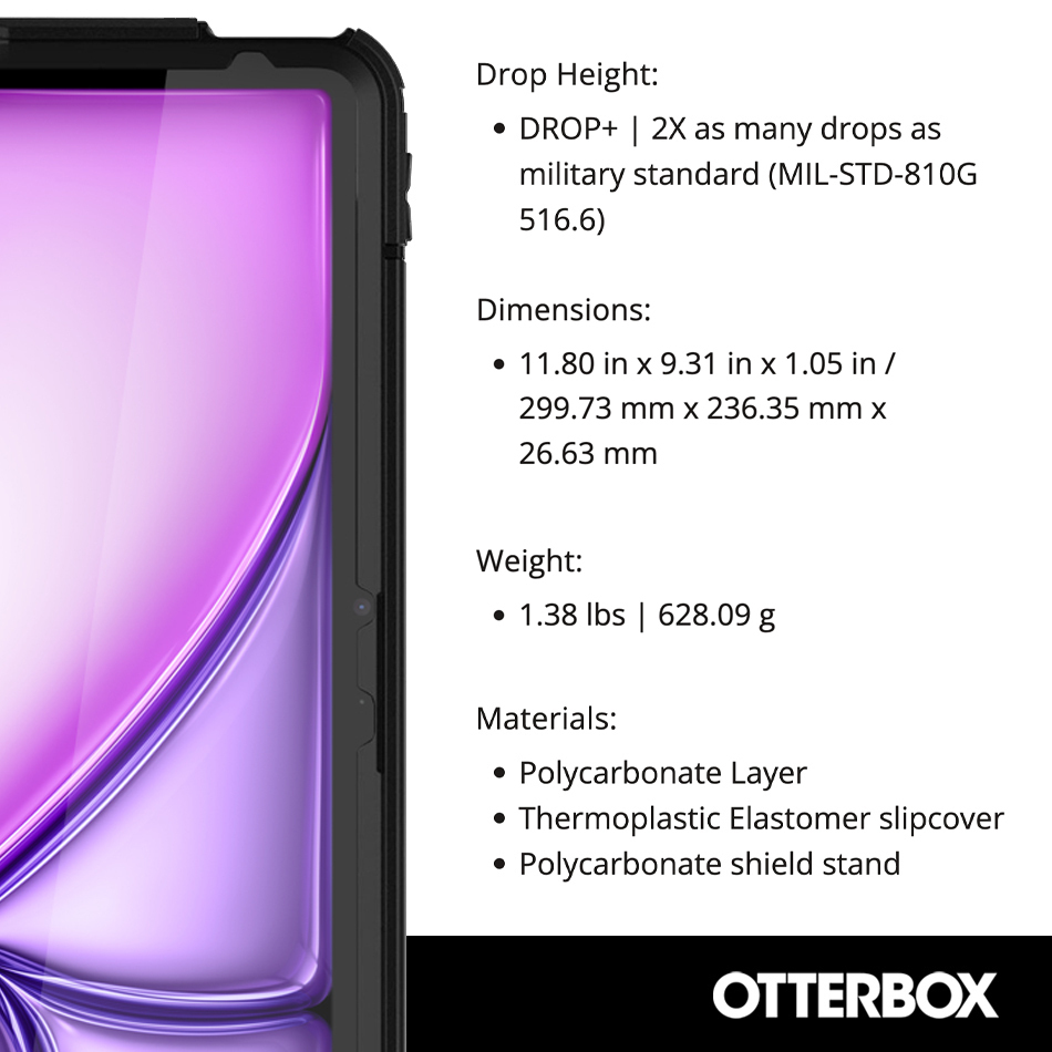 OtterBox Defender Shockproof Case for Apple iPad Air 13-inch (M3 / M2)