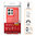 Flexi Slim Carbon Fibre Case for Motorola Edge 50 Pro - Brushed Red