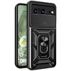 Heavy Duty Shockproof Case / Slide Camera Cover for Google Pixel 8 - Black