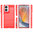 Flexi Slim Carbon Fibre Case for Motorola Edge 50 Fusion - Brushed Red