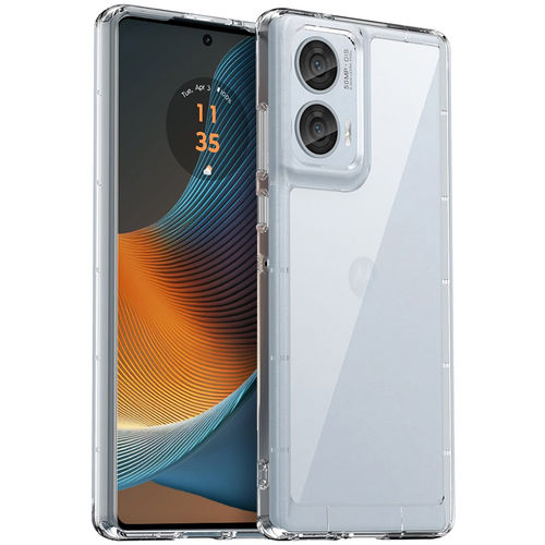 Hybrid Acrylic Tough Shockproof Case for Motorola Edge 50 Fusion - Clear (Frame)